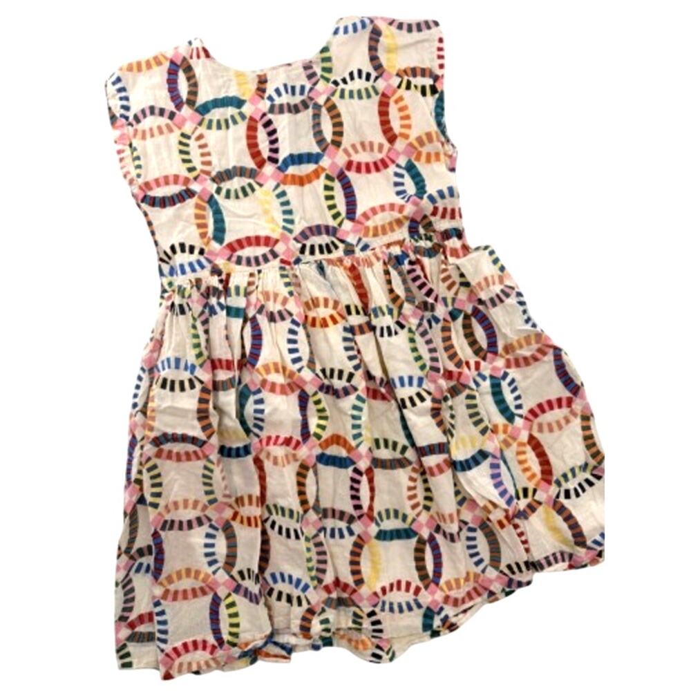Pink Chicken NY Girls Adaline Interlocking Ring Multicolor Rainbow Dress 12